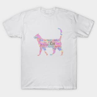 Cat Animal Pet Text Word Cloud T-Shirt